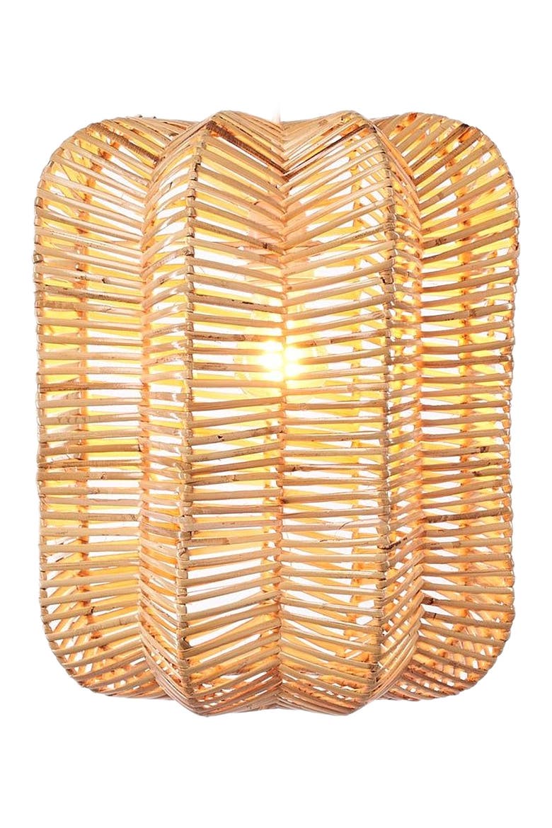 Prism Rattan Pendant Hanging Light, Main, color, Natural