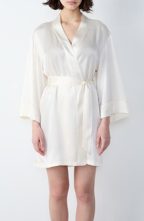 Pearly Deshabille Silk Robe