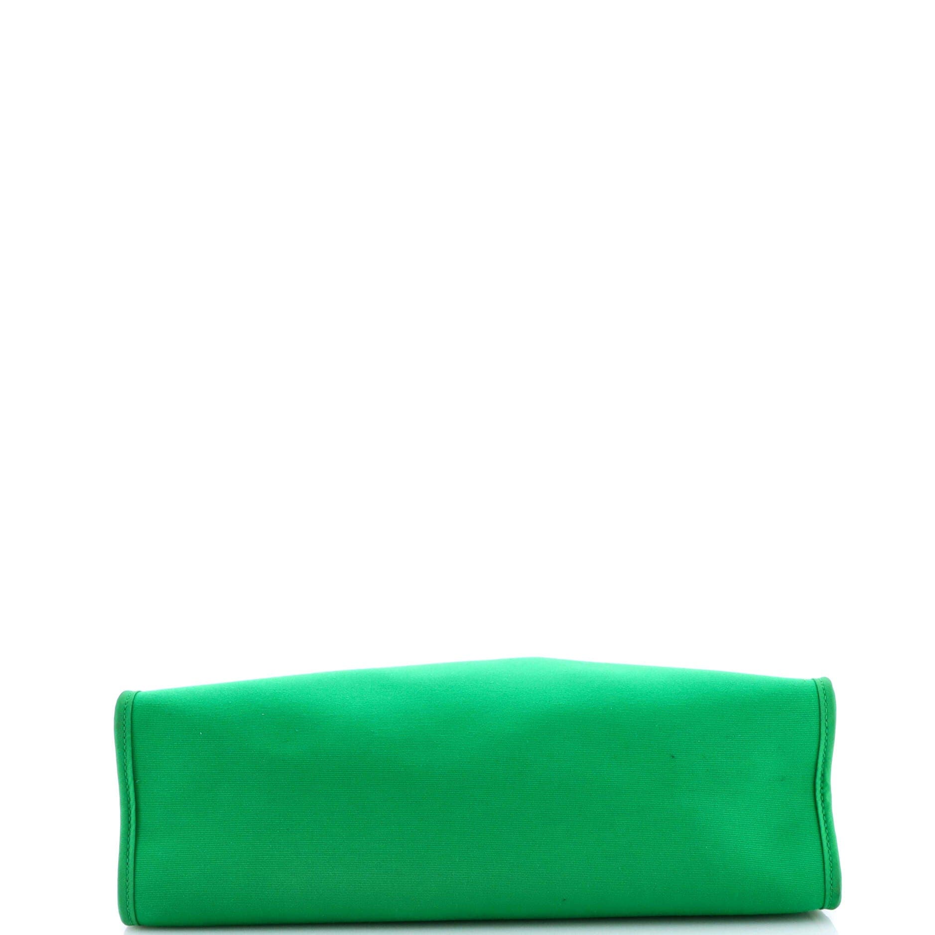 Pre-Owned Hermes Herbag Zip Leather and Toile 31, Alternate, color, Green