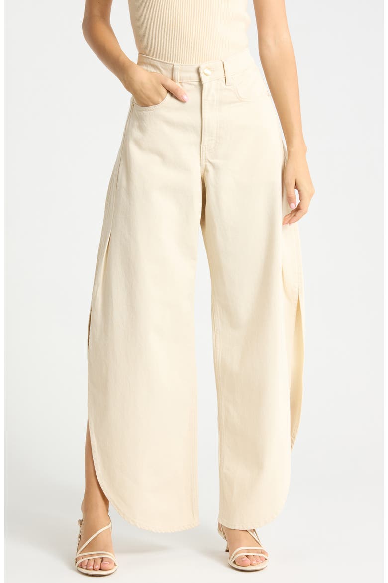 Rori Barrel Leg Jeans, Main, color, FLAX