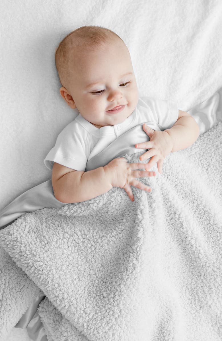 Little Giraffe Chenille Blanket, Alternate, color, Silver