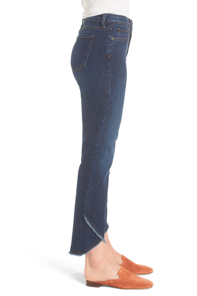 Sheri Crisscross Hem Slim Ankle Jeans, Alternate, color, COOPER