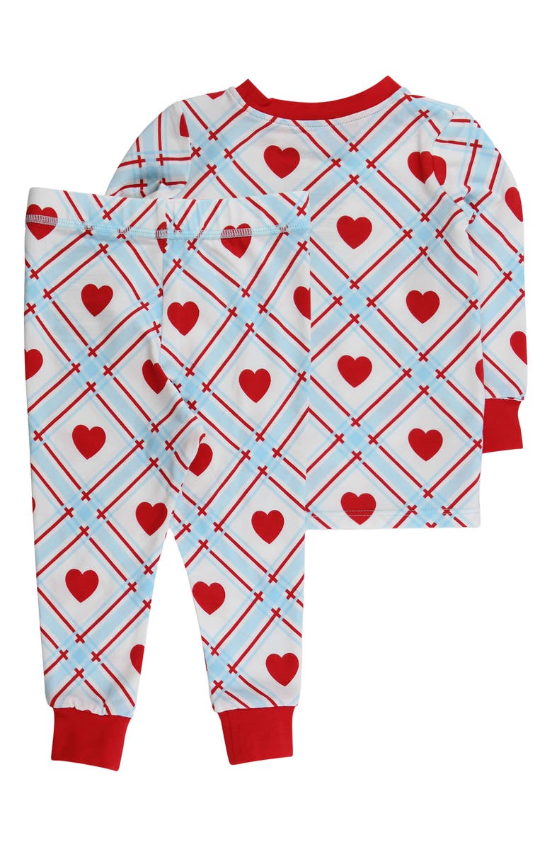RuggedButts Kids' Blue Sweetheart Print Two-Piece Pajamas, Alternate, color, Blue