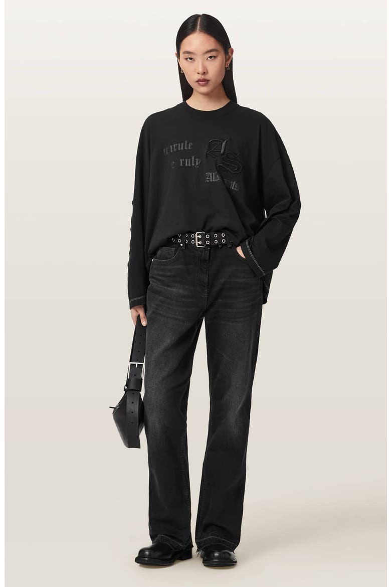 Fable Bootcut Jeans, Alternate, color, WASHED BLACK