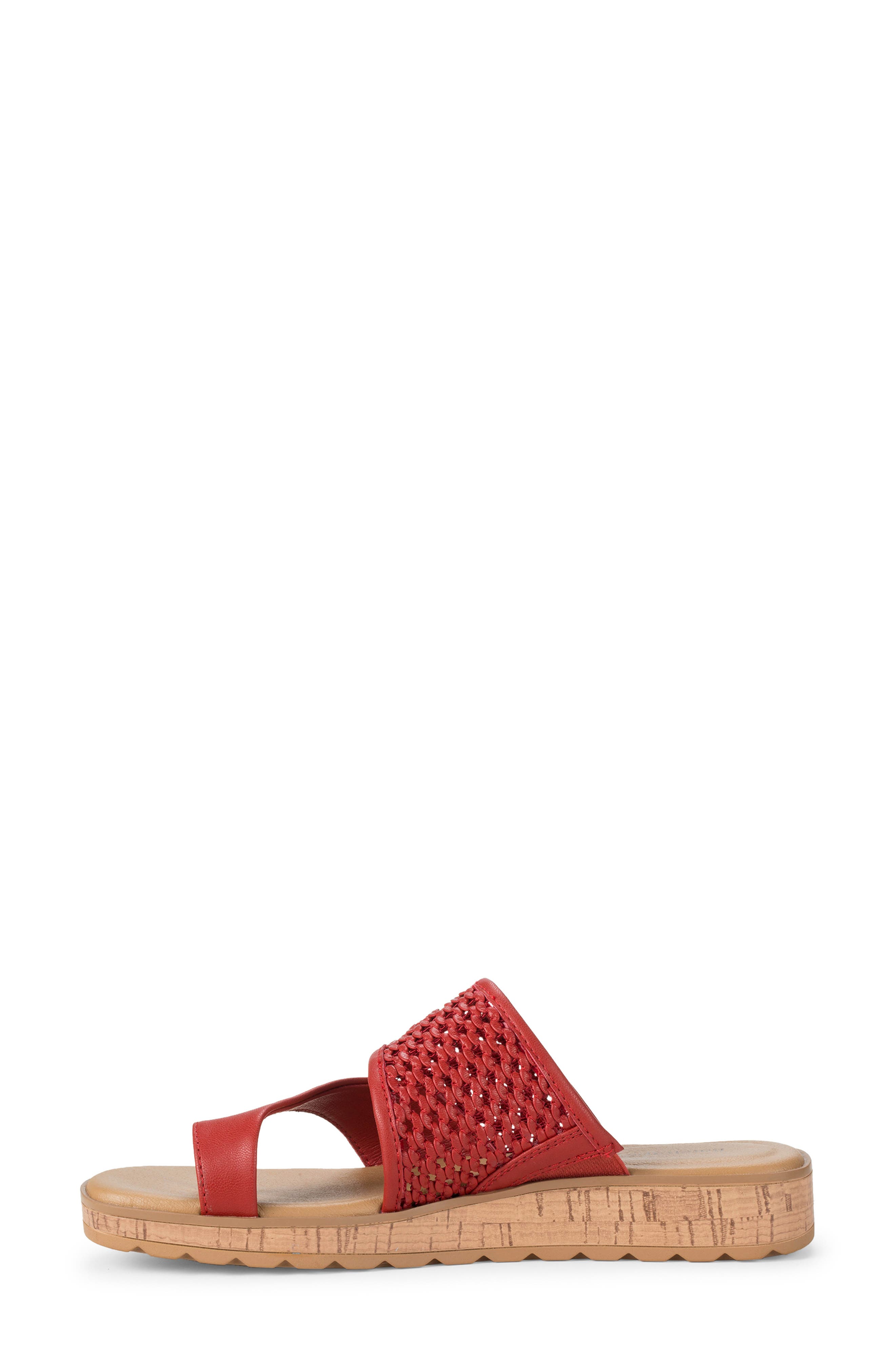 Gibby Slide Sandal, Alternate, color, CHERRY RED