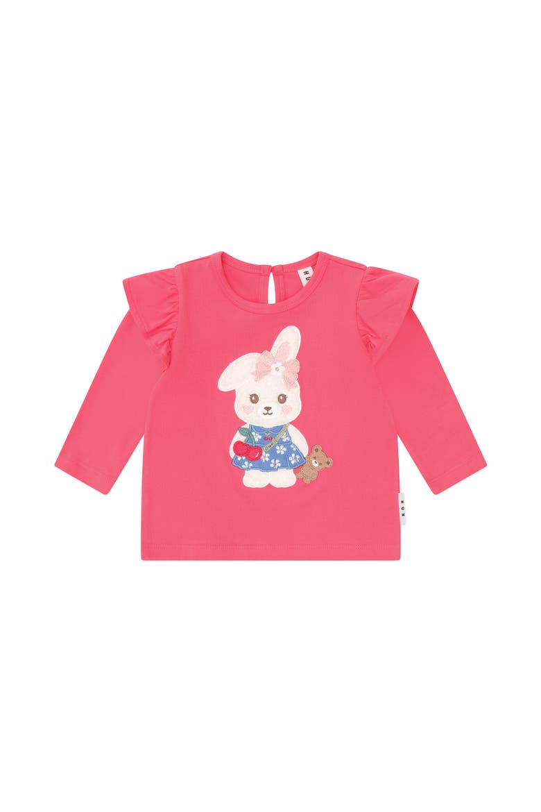 Flower Field Bunny Frill Top, Main, color, Geranium