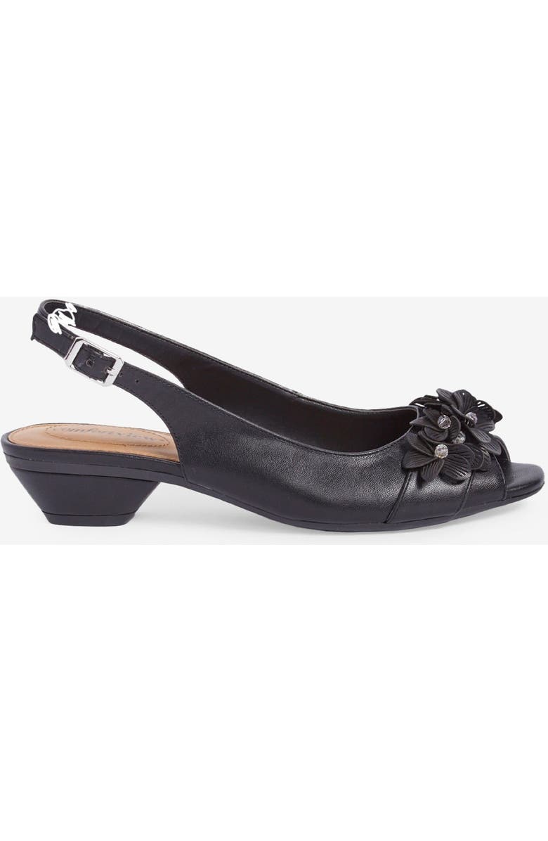 Comfortview The Rider Leather-Like Slingback, Alternate, color, Black