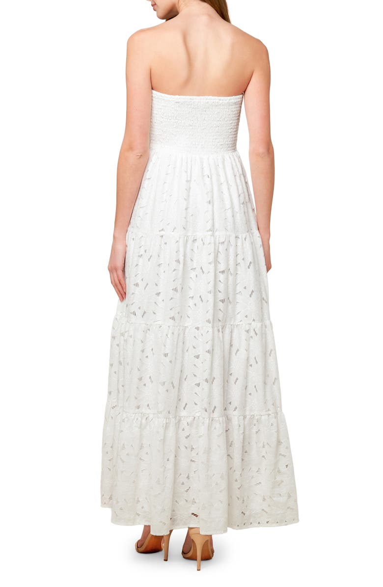 FLYING TOMATO Strapless Lace Maxi Dress, Alternate, color, 
