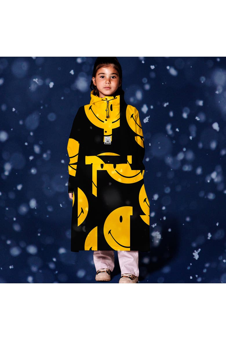 Kids Rain Poncho All Smiles x Smiley, Alternate, color, Yellow