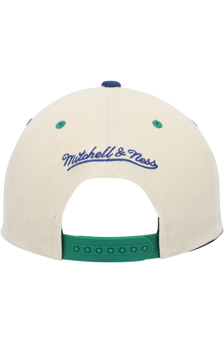 Mitchell & Ness Men's Mitchell & Ness Cream Dallas Mavericks Hardwood Classics Pop Snapback Hat, Alternate, color, 