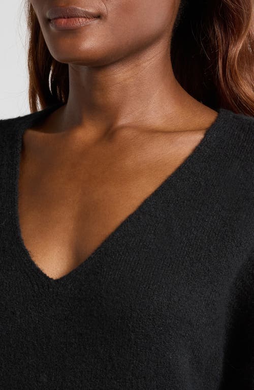 Madewell V-neck Wedge Sweater In True Black
