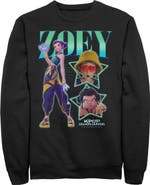 KPop Demon Hunters Men's Zoey Super Star Logo Long Sleeve Crewneck Sweatshirt