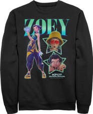 KPop Demon Hunters Men's Zoey Super Star Logo Long Sleeve Crewneck Sweatshirt
