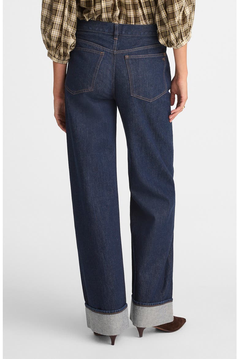 The Low Slung Cuffed Baggy Jeans, Alternate, color, RINSE WASH