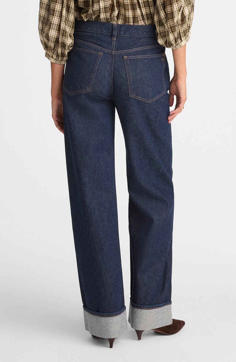 Madewell The Low Slung Cuffed Baggy Jeans, Alternate, color, Rinse Wash