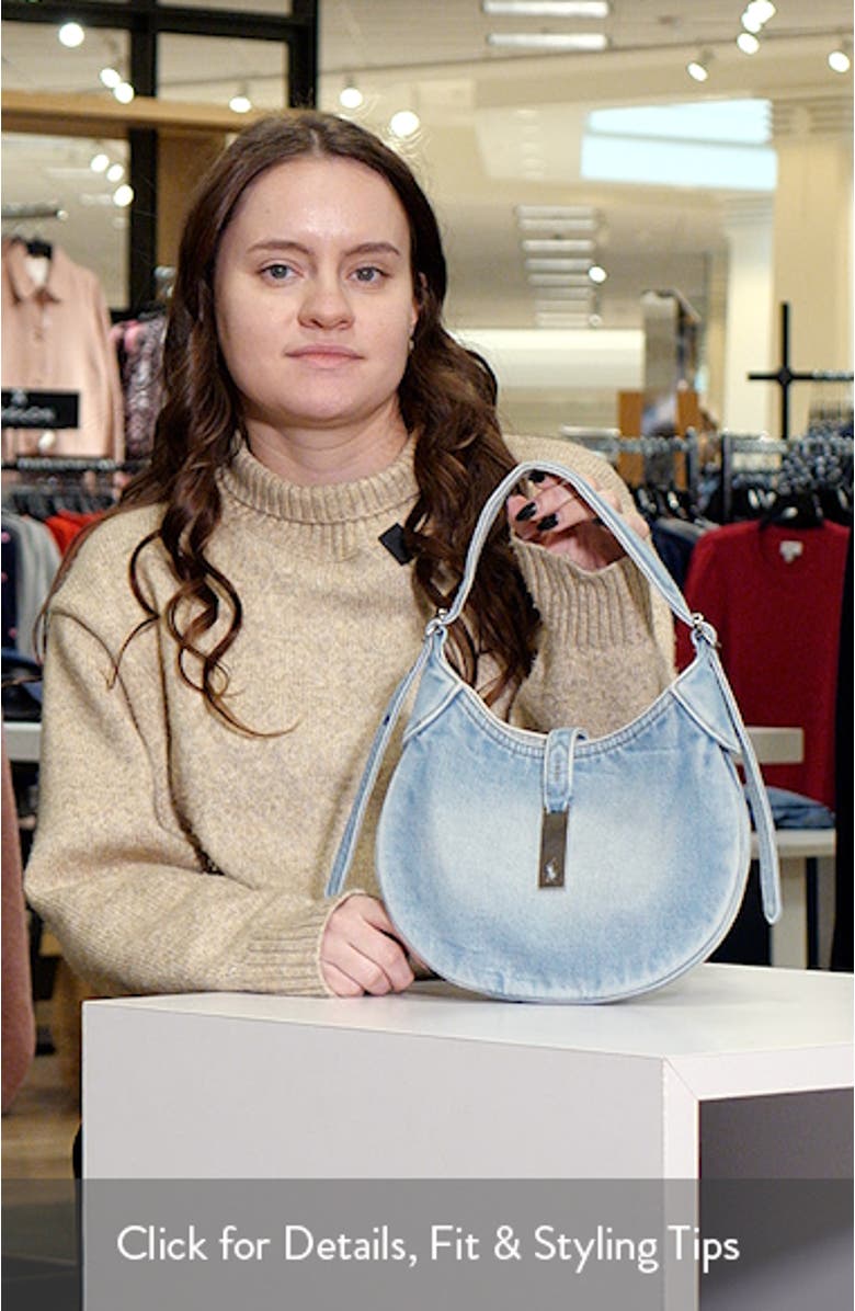 Small Polo ID Denim Shoulder Bag, sales video thumbnail