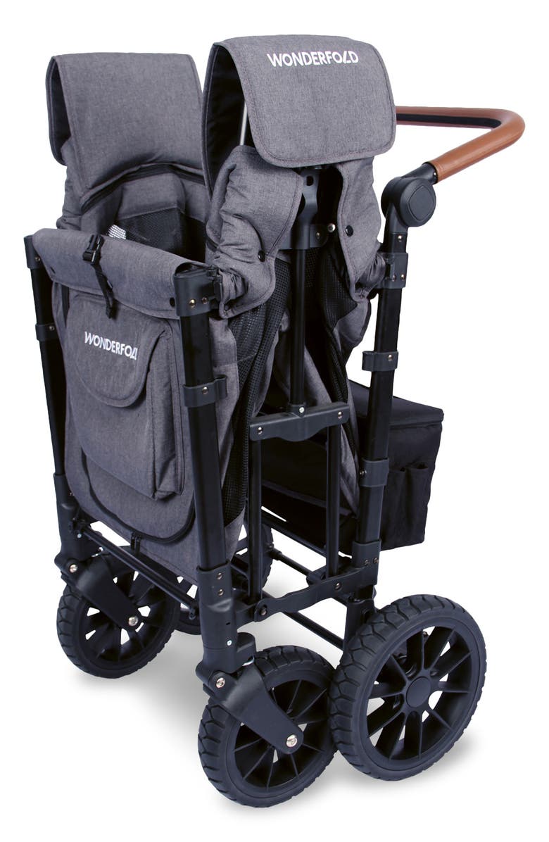WonderFold W2 Luxe 2-Passenger Multifunctional Stroller Wagon, Alternate, color, Charcoal Gray