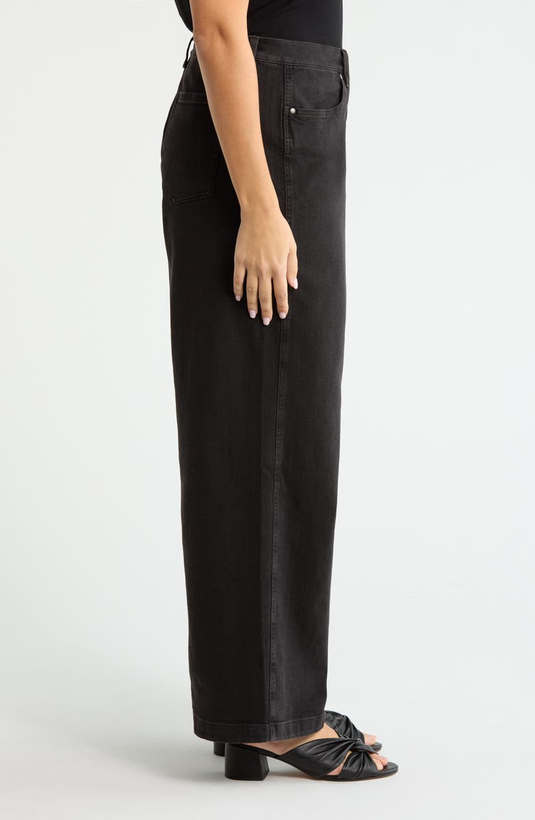 Eileen Fisher Wide Leg Jeans, Alternate, color, Black