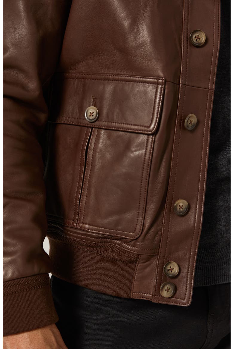 Pathfinder Genuine Leather Jacket, Alternate, color, CHOCOLATE