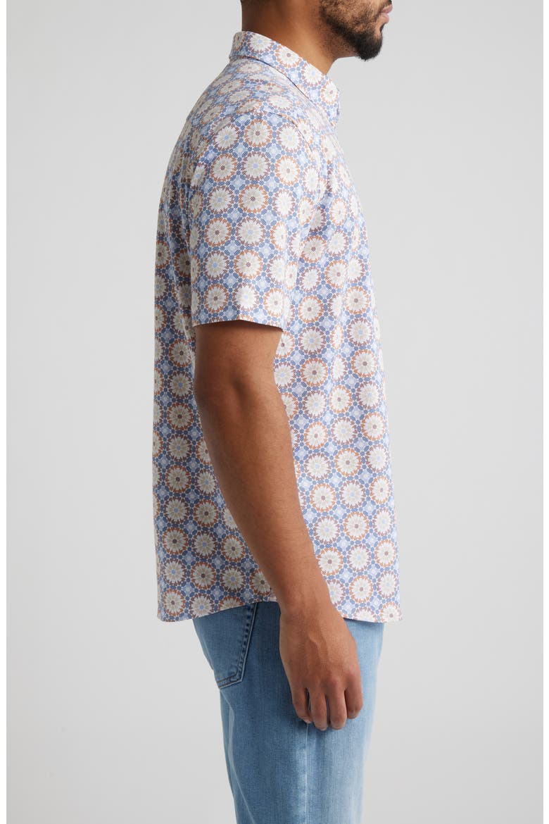 XC Flex Ascend Short Sleeve Button-Up Shirt, Alternate, color, MULTI MOSAIC