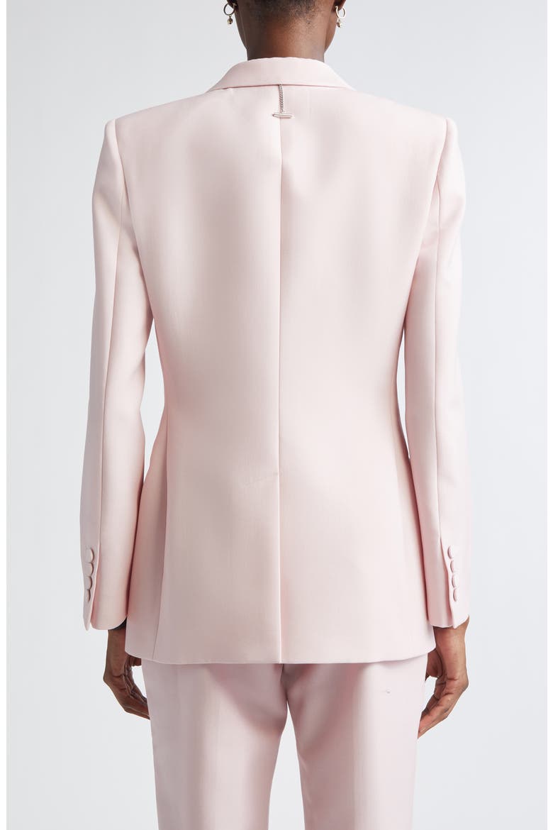 Satin Lapel Wool & Mohair Jacket, Alternate, color, ROSE