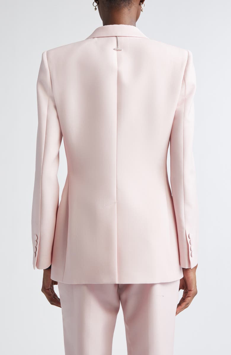 McQueen Satin Lapel Wool & Mohair Jacket, Alternate, color, Rose
