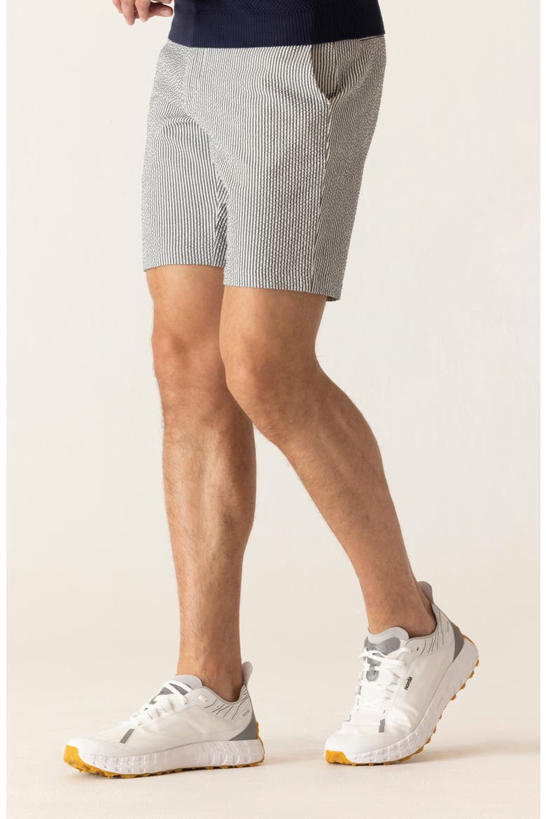 Oasis Supernatural Stretch Seersucker Bermuda Shorts, Alternate, color, MIDNIGHT/WHITE