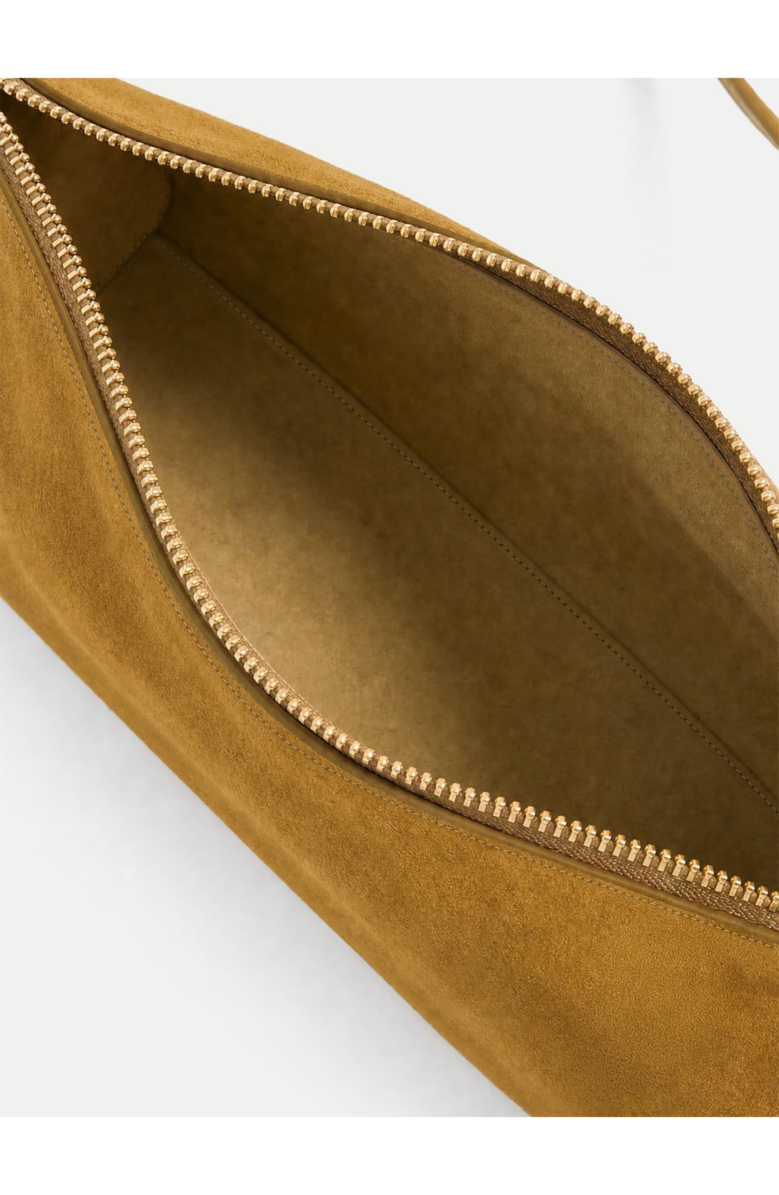 Prism Suede Shoulder Bag, Alternate, color, ACORN