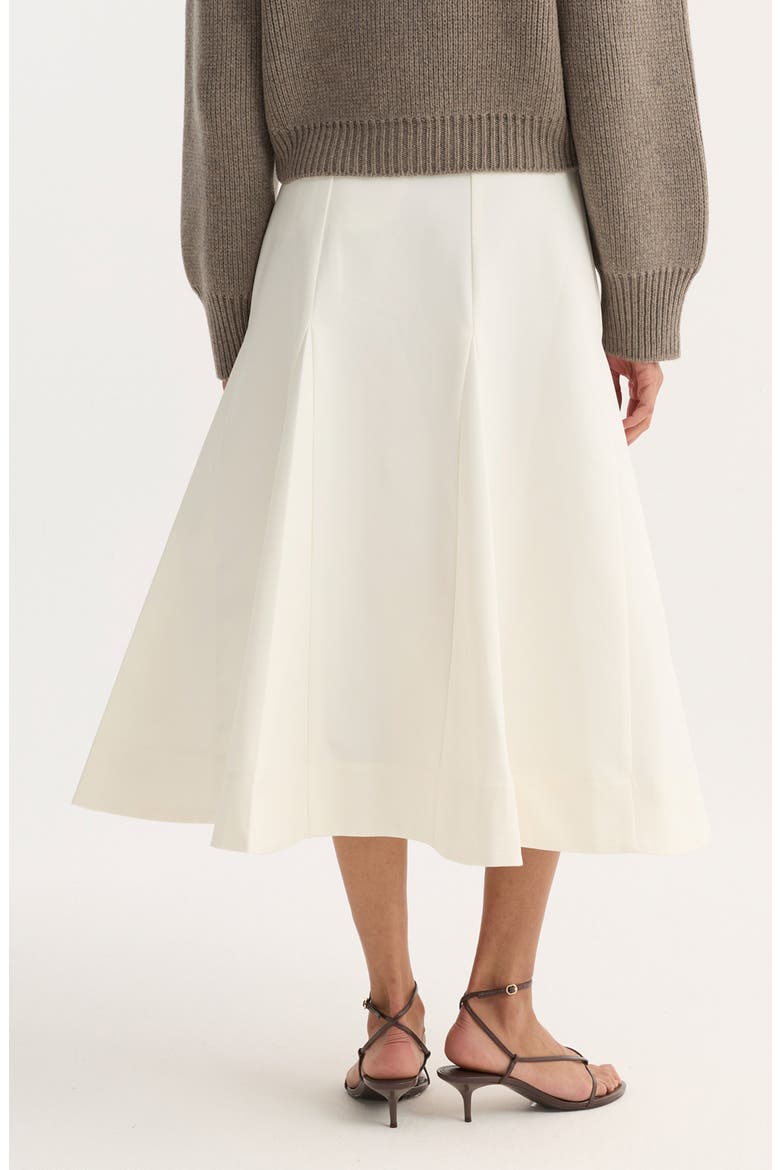 Sculptural Cotton Skirt, Alternate, color, PAPER WHITE