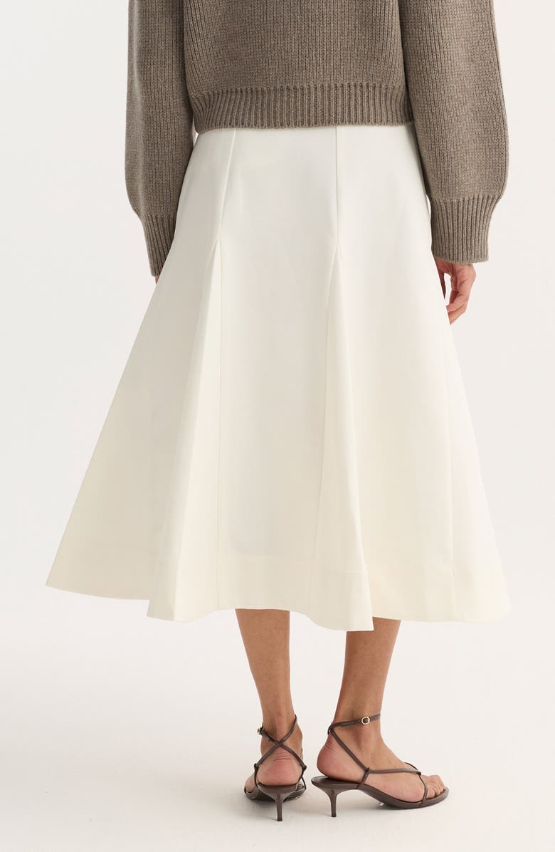 Róhe Sculptural Cotton Skirt, Alternate, color, Paper White