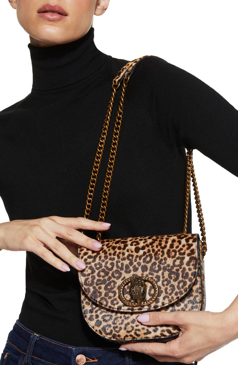 Kurt Geiger London Chelsea Genuine Calf Hair Saddle Bag, Alternate, color, Brown/Oth