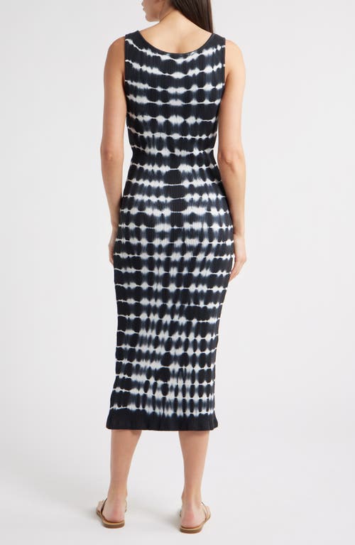 NATION LTD NATION LTD CHRISTY TIE DYE KEYHOLE RIB COTTON MIDI DRESS