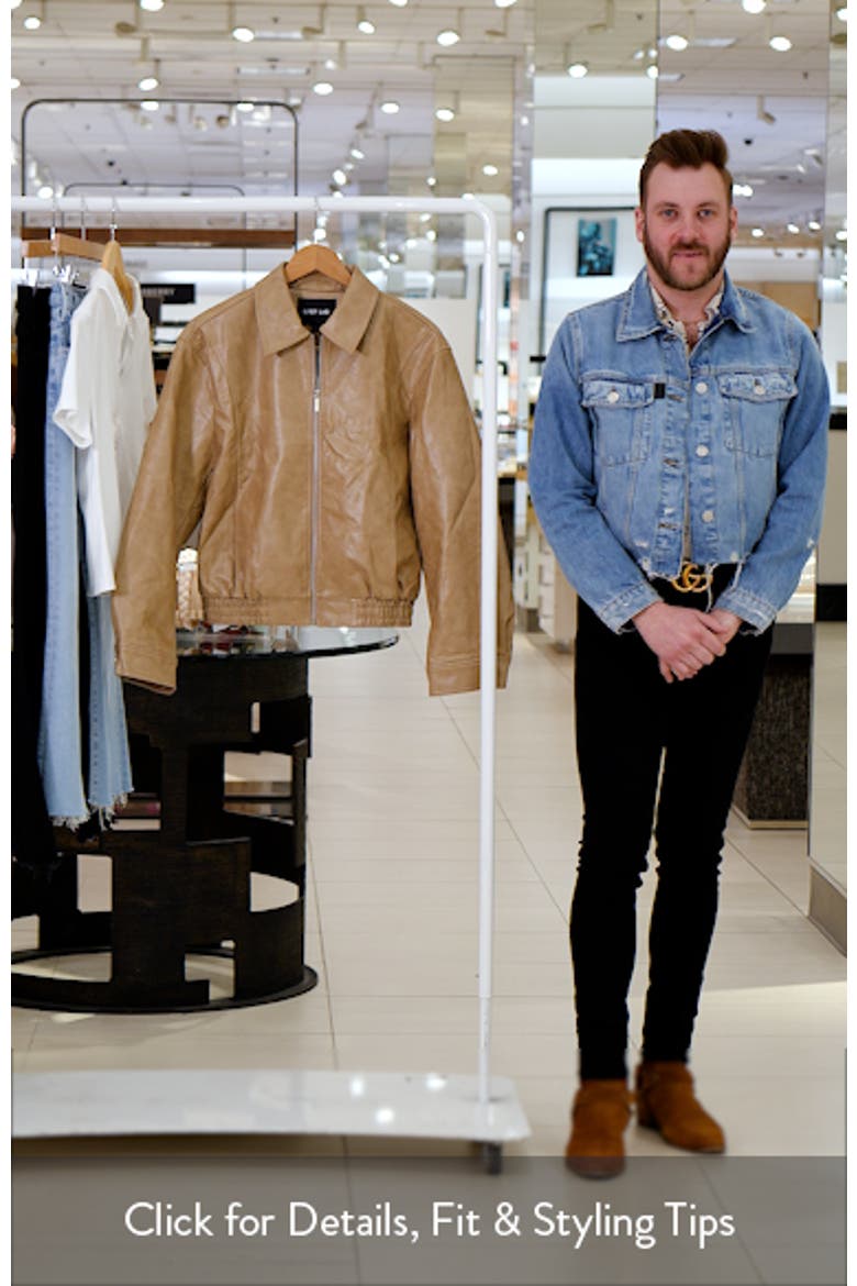 Crop Faux Leather Jacket video