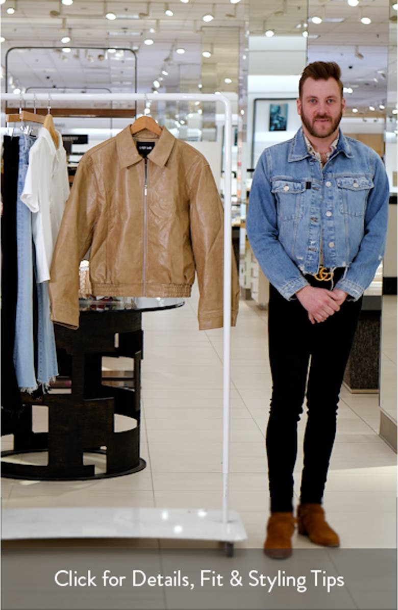 Crop Faux Leather Jacket, sales video thumbnail