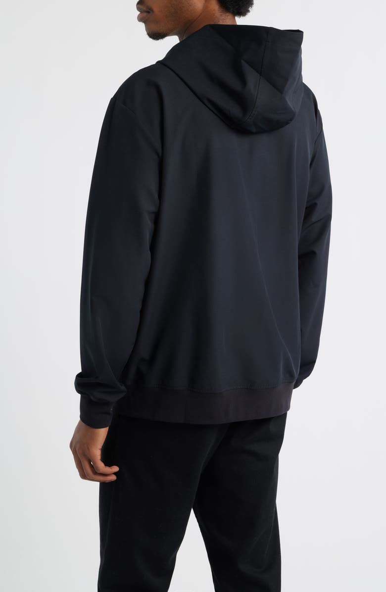 SANTO STUDIO Tempo Bold Luke Tech Water Resistant Hooded Jacket, Alternate, color, Black