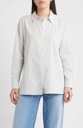 Classic Collar Easy Organic Cotton Button-Up Shirt