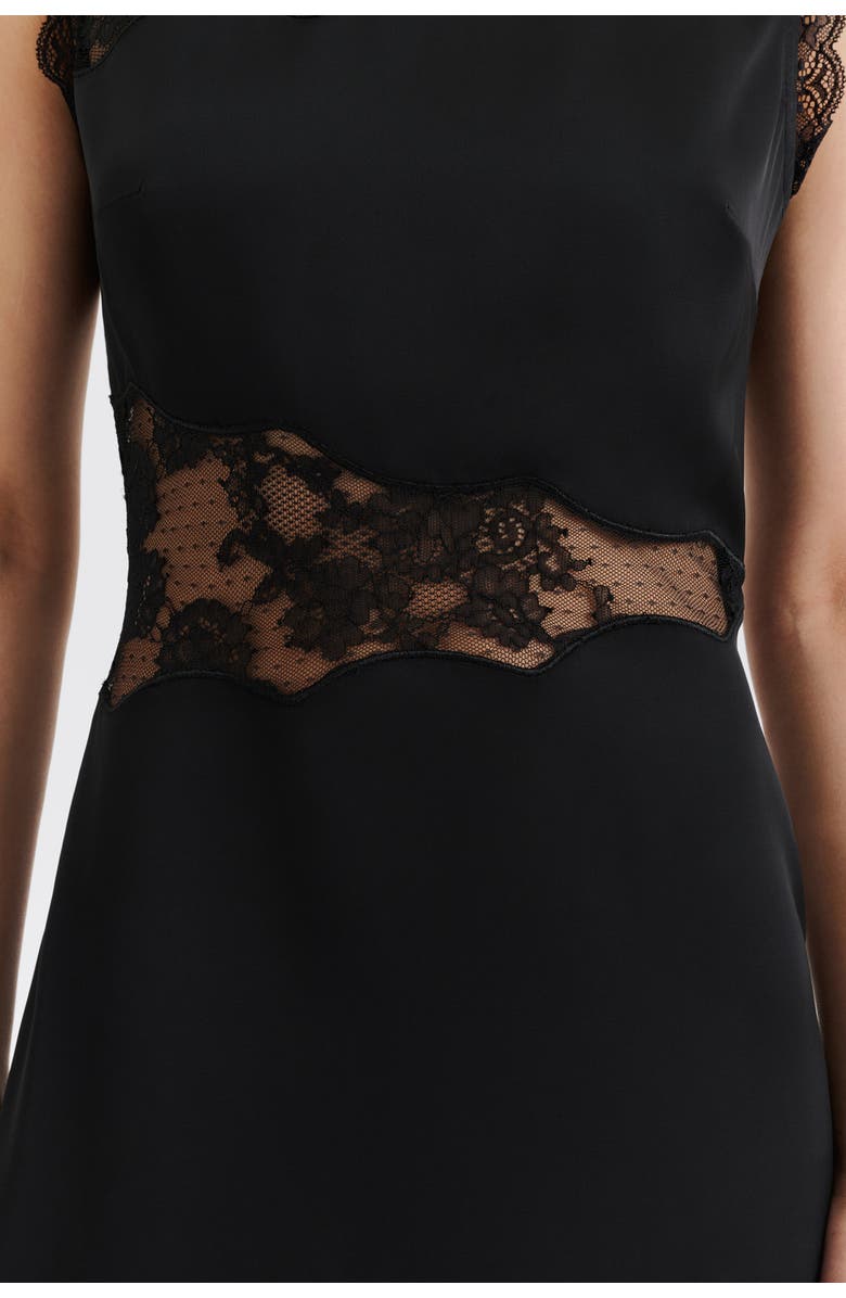 Malina Desire Lace Trimmed Cut Out Midi Dress, Alternate, color,