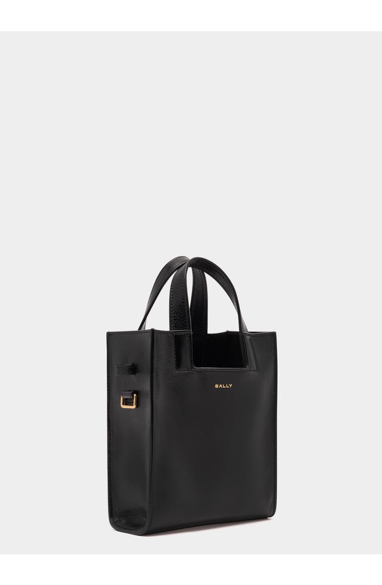 Bally Easy Bally Small Tote Bag in Leather, Alternate, color, Black