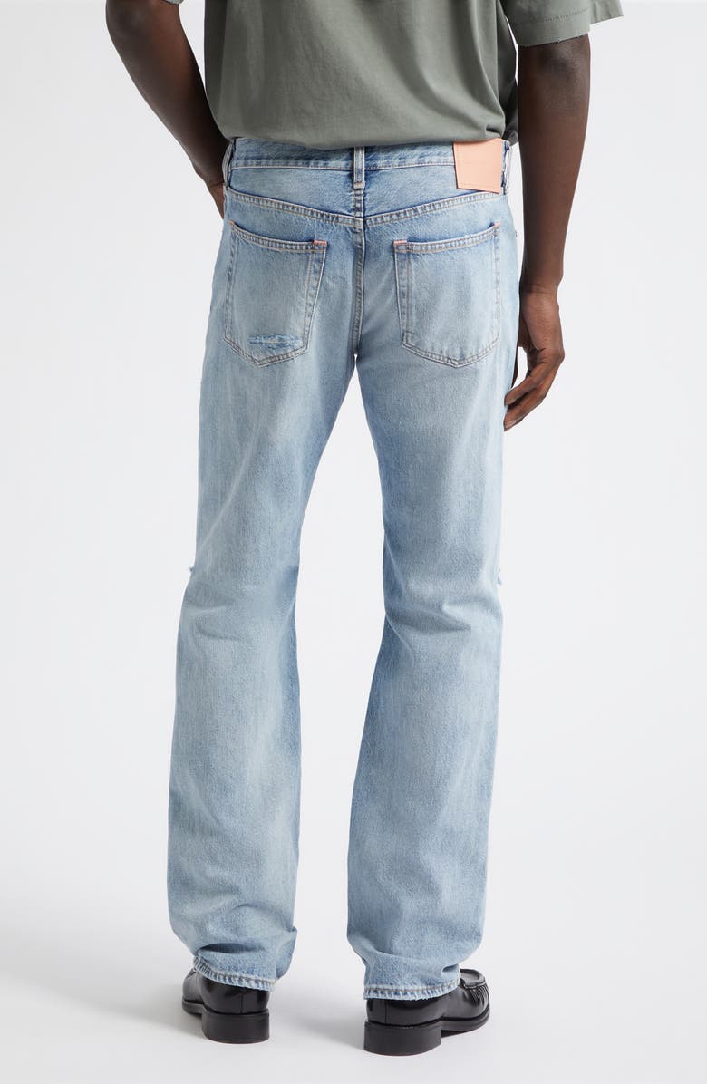Acne Studios 1996M Regular Fit Ripped Straight Leg Jeans, Alternate, color, Light Blue