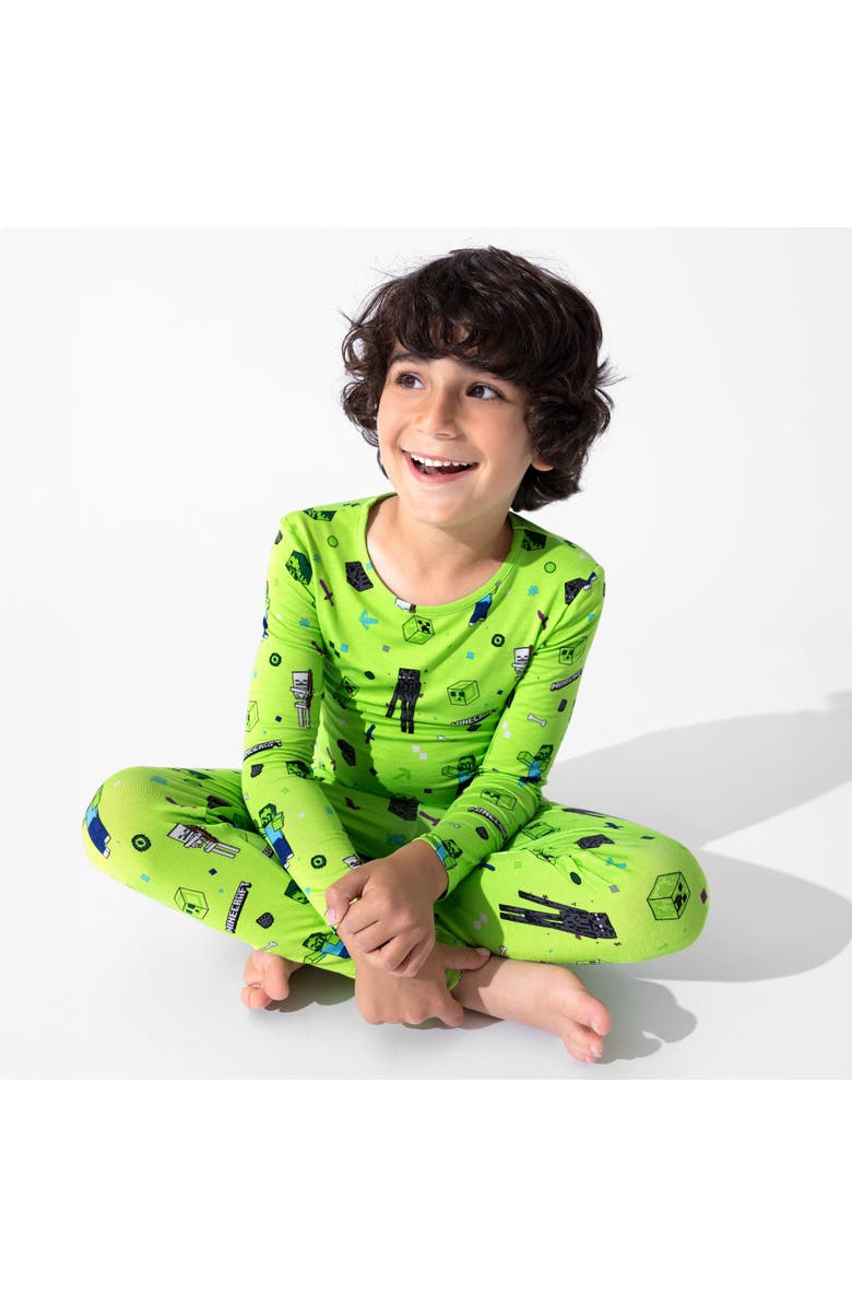 Bellabu Bear Kids' Minecraft Mob Squad Set of 2 Piece Pajamas, Alternate, color, Minecraft Mob Squad