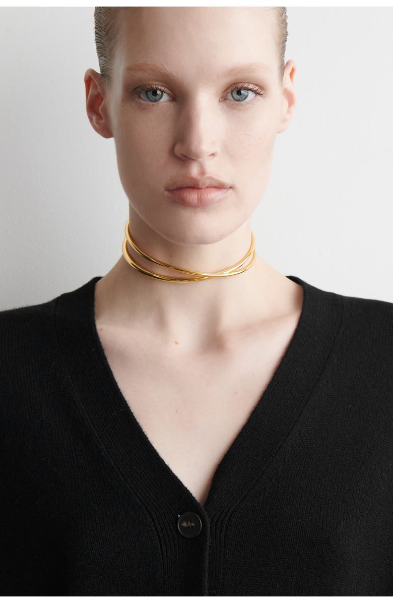 COS Cashmere Relaxed-Fit V-Neck Cardigan, Alternate, color, Black