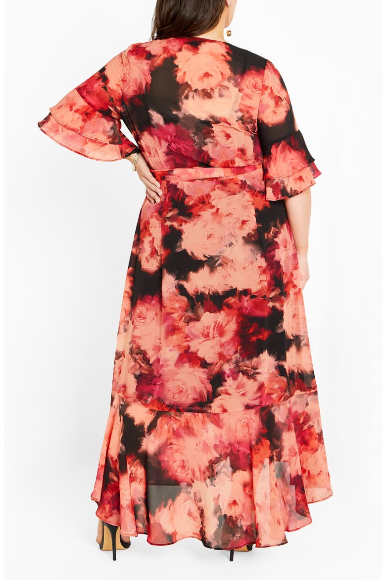 Hanna Floral Print Wrap Maxi Dress, Alternate, color, FLORAL