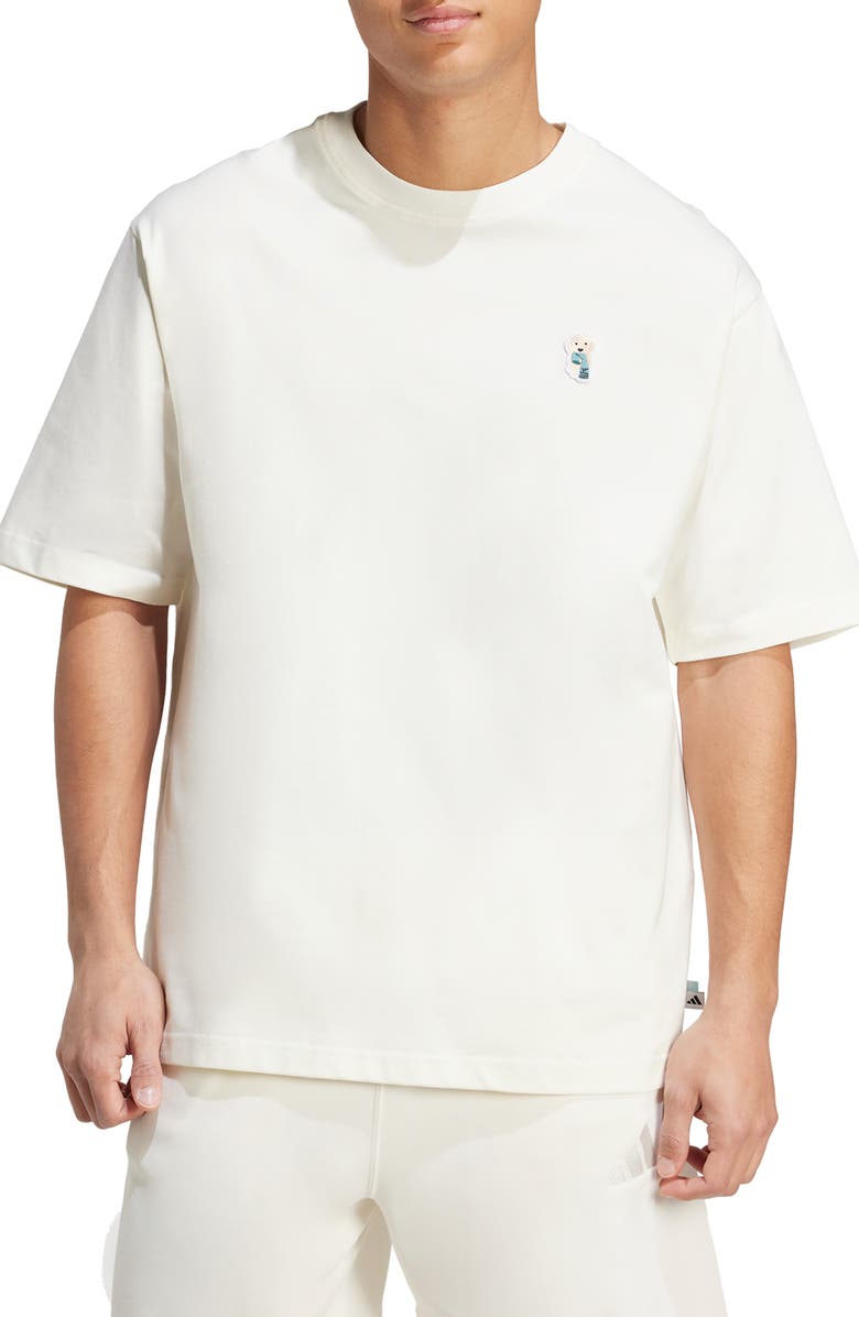 adidas Dog Sock Cotton Crewneck T-Shirt, Main, color, Off White