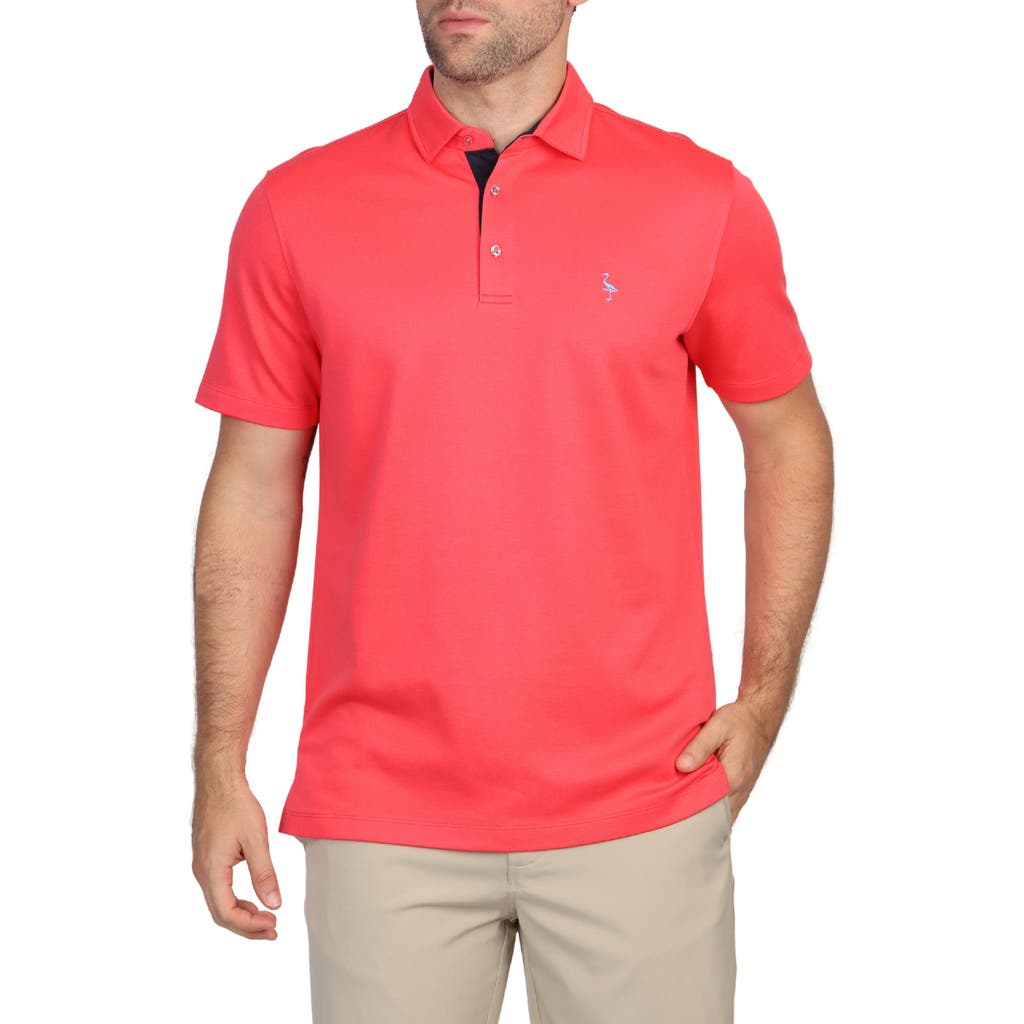 Tailorbyrd Solid Modal Blend Polo In Sunwashed Red