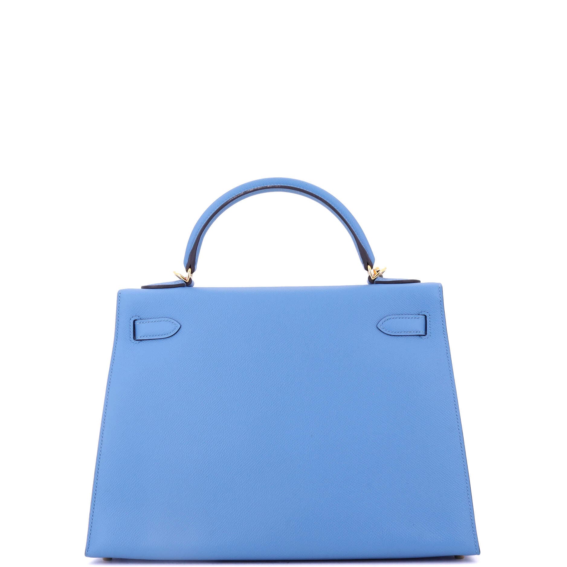 Pre-Owned Hermes Kelly Handbag Blue Epsom with Gold Hardware 32, Alternate, color, 
