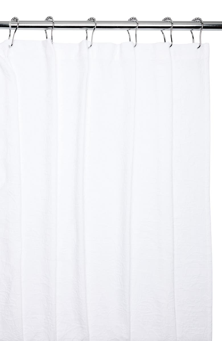 ARTISAN 34 Paisley Cotton Shower Curtain, Main, color, White