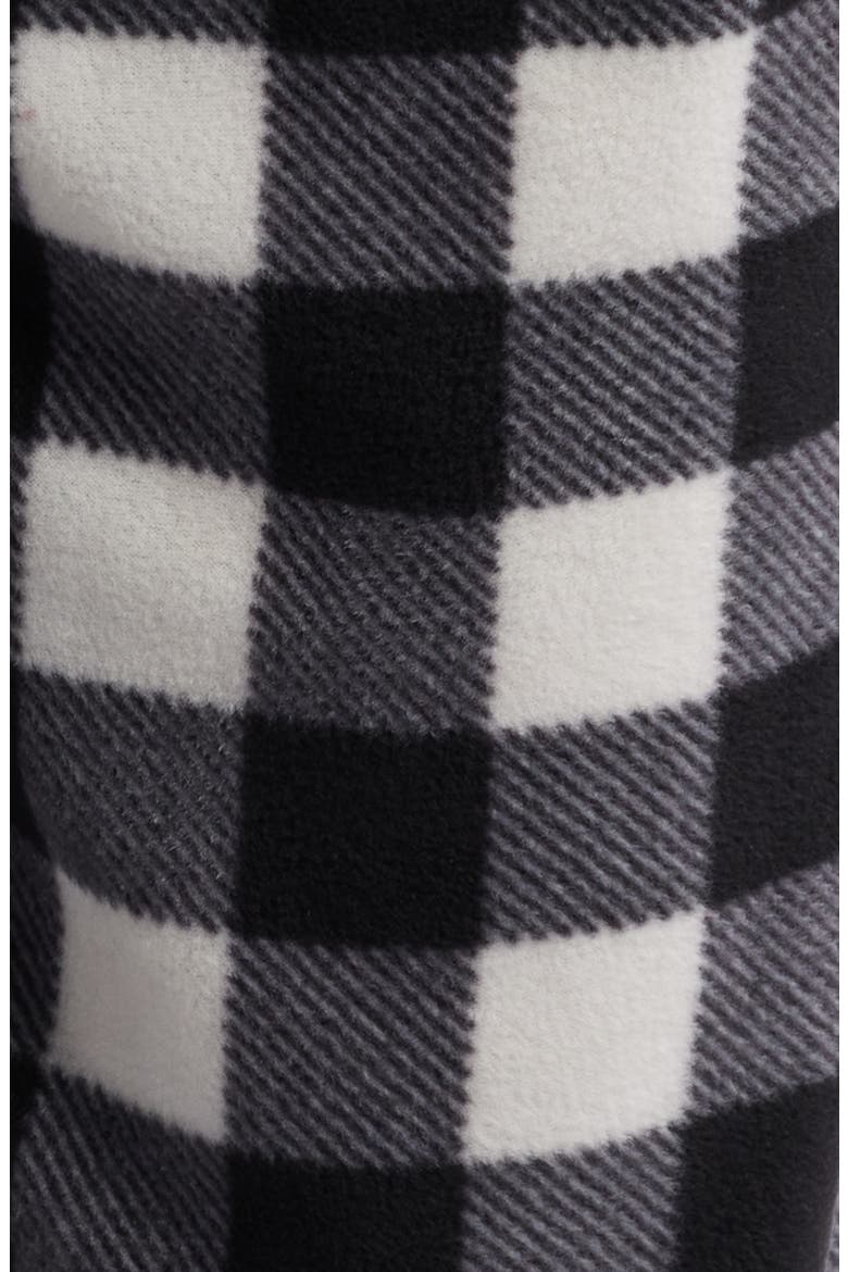 Buffalo Check Fleece Pajamas, Alternate, color, BLACK WHITE BUFFALO CHECK