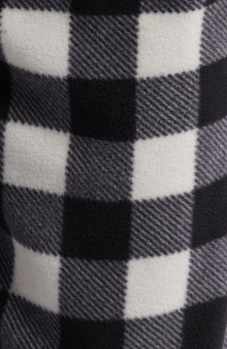 SLEEPHERO Buffalo Check Fleece Pajamas, Alternate, color, Black White Buffalo Check