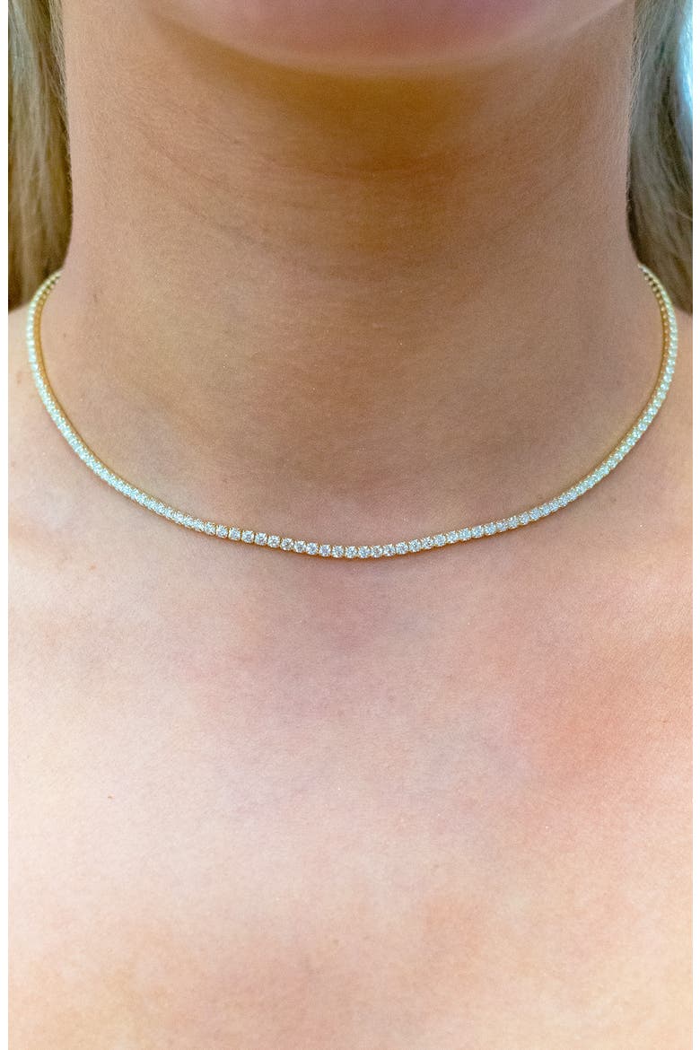 Cubic Zirconia Tennis Necklace, Alternate, color, GOLD