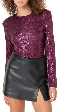 Endless Rose Sequin Long Sleeve Bodysuit